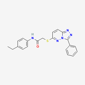 molecular formula C21H19N5OS B2766133 N-(4-乙基苯基)-2-((3-苯基-[1,2,4]三唑并[4,3-b]吡啶-6-基)硫)乙酰胺 CAS No. 852372-40-8