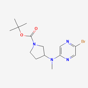 molecular formula C14H21BrN4O2 B2766137 Tert-butyl 3-[(5-bromopyrazin-2-yl)-methylamino]pyrrolidine-1-carboxylate CAS No. 2378501-17-6