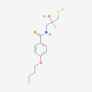 4-butoxy-N-(2-hydroxy-2-methyl-3-(methylthio)propyl)benzamide
