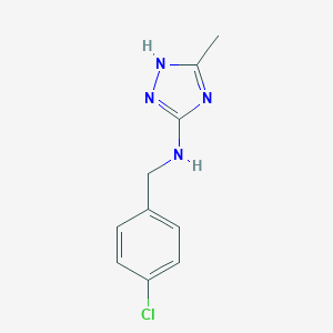 molecular formula C10H11ClN4 B276614 N-(4-chlorobenzyl)-N-(5-methyl-4H-1,2,4-triazol-3-yl)amine 