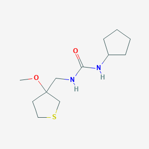 molecular formula C12H22N2O2S B2766142 1-环戊基-3-((3-甲氧基四氢噻吩-3-基)甲基)脲 CAS No. 1448074-75-6