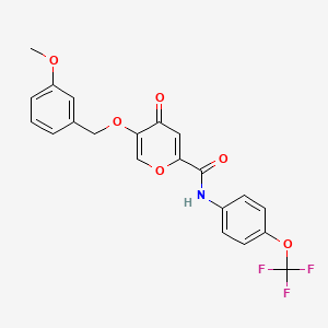 5-((3-methoxybenzyl)oxy)-4-oxo-N-(4-(trifluoromethoxy)phenyl)-4H-pyran-2-carboxamide