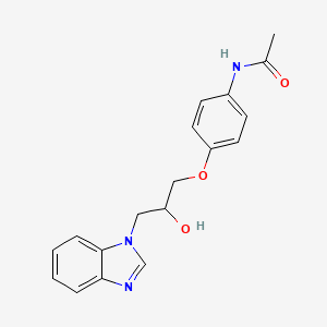 molecular formula C18H19N3O3 B2766148 N-[4-(3-Benzoimidazol-1-yl-2-hydroxy-propoxy)-phenyl]-acetamide CAS No. 613655-96-2