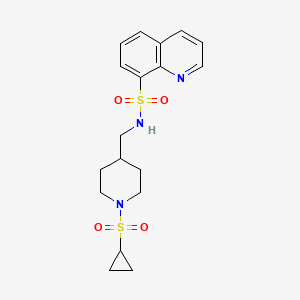 N-((1-(cyclopropylsulfonyl)piperidin-4-yl)methyl)quinoline-8-sulfonamide
