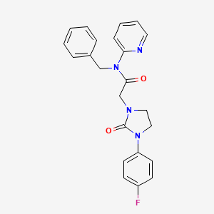 molecular formula C23H21FN4O2 B2766155 N-苄基-2-(3-(4-氟苯基)-2-氧代咪唑啉-1-基)-N-(吡啶-2-基)乙酰胺 CAS No. 1327548-01-5