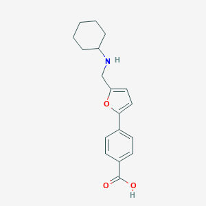 molecular formula C18H21NO3 B276616 4-{5-[(Cyclohexylamino)methyl]furan-2-yl}benzoic acid 