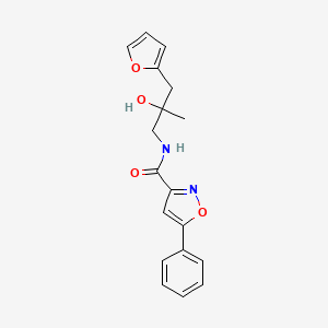 N-(3-(furan-2-yl)-2-hydroxy-2-methylpropyl)-5-phenylisoxazole-3-carboxamide