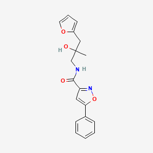 N-[3-(furan-2-yl)-2-hydroxy-2-methylpropyl]-5-phenyl-1,2-oxazole-3-carboxamide