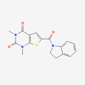 6-(indoline-1-carbonyl)-1,3-dimethylthieno[2,3-d]pyrimidine-2,4(1H,3H)-dione