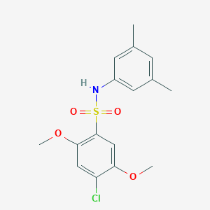 molecular formula C16H18ClNO4S B2766169 4-chloro-N-(3,5-dimethylphenyl)-2,5-dimethoxybenzene-1-sulfonamide CAS No. 2361895-35-2