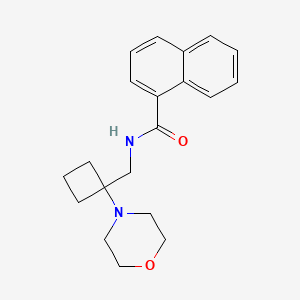 molecular formula C20H24N2O2 B2766181 N-[(1-Morpholin-4-ylcyclobutyl)methyl]naphthalene-1-carboxamide CAS No. 2380186-96-7