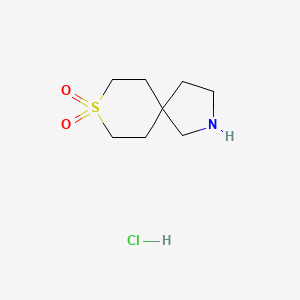 molecular formula C8H16ClNO2S B2766182 8-硫代-2-氮杂螺[4.5]癸烷 8,8-二氧化物 盐酸盐 CAS No. 2248344-54-7