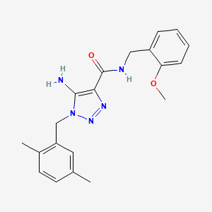 molecular formula C20H23N5O2 B2766184 5-amino-1-(2,5-dimethylbenzyl)-N-(2-methoxybenzyl)-1H-1,2,3-triazole-4-carboxamide CAS No. 899981-80-7