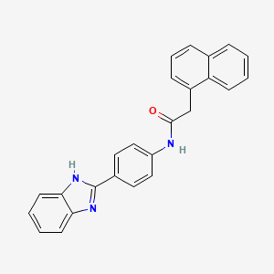 molecular formula C25H19N3O B2766189 N-(4-(1H-benzo[d]imidazol-2-yl)phenyl)-2-(naphthalen-1-yl)acetamide CAS No. 476634-05-6