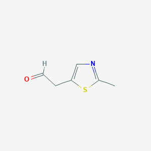 molecular formula C6H7NOS B2766193 2-(2-Methyl-1,3-thiazol-5-yl)acetaldehyde CAS No. 1378678-92-2