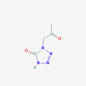 molecular formula C4H6N4O2 B2766199 4-(2-Oxopropyl)-1H-tetrazol-5-one CAS No. 202415-39-2