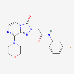 molecular formula C17H17BrN6O3 B2766208 N-(3-bromophenyl)-2-(8-morpholino-3-oxo-[1,2,4]triazolo[4,3-a]pyrazin-2(3H)-yl)acetamide CAS No. 1251659-08-1