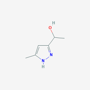 molecular formula C6H10N2O B2766210 5-Methyl-3-(1-hydroxyethyl)-pyrazol CAS No. 37599-44-3