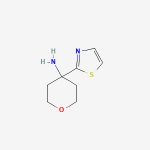 molecular formula C8H12N2OS B2766214 4-(1,3-Thiazol-2-yl)oxan-4-amine CAS No. 1250166-85-8