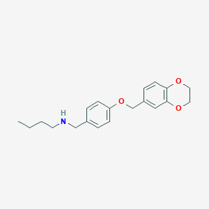 N-butyl-N-[4-(2,3-dihydro-1,4-benzodioxin-6-ylmethoxy)benzyl]amine