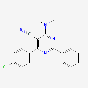 4-(4-Chlorophenyl)-6-(dimethylamino)-2-phenyl-5-pyrimidinecarbonitrile
