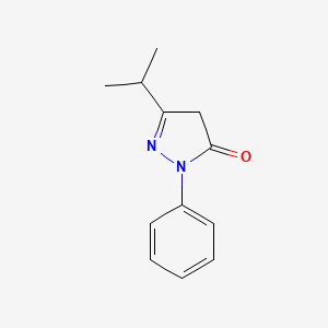 molecular formula C12H14N2O B2766237 3-isopropyl-1-phenyl-1H-pyrazol-5(4H)-one CAS No. 64123-72-4