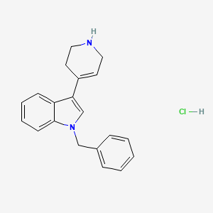 molecular formula C20H21ClN2 B2766240 1-benzyl-3-(1,2,3,6-tetrahydropyridin-4-yl)-1H-indole hydrochloride CAS No. 1557507-14-8