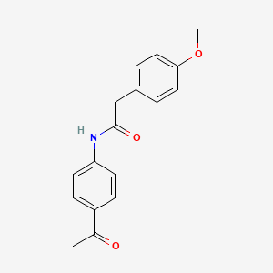 molecular formula C17H17NO3 B2766264 N-(4-acetylphenyl)-2-(4-methoxyphenyl)acetamide CAS No. 314766-89-7