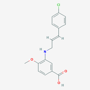 molecular formula C17H16ClNO3 B276627 3-[(4-Chlorocinnamyl)amino]-4-methoxybenzoic acid 