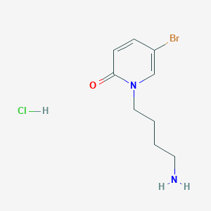 molecular formula C9H14BrClN2O B2766275 1-(4-氨基丁基)-5-溴吡啶-2(1H)-酮盐酸盐 CAS No. 1266691-33-1