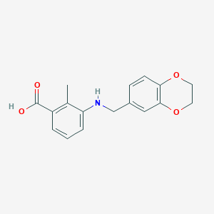 molecular formula C17H17NO4 B276629 3-[(2,3-Dihydro-1,4-benzodioxin-6-ylmethyl)amino]-2-methylbenzoic acid 
