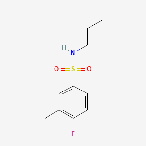 molecular formula C10H14FNO2S B2766299 4-fluoro-3-methyl-N-propylbenzenesulfonamide CAS No. 692745-66-7
