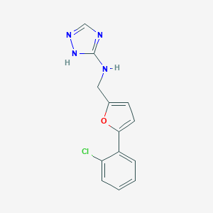 molecular formula C13H11ClN4O B276631 N-{[5-(2-chlorophenyl)-2-furyl]methyl}-1H-1,2,4-triazol-3-amine 