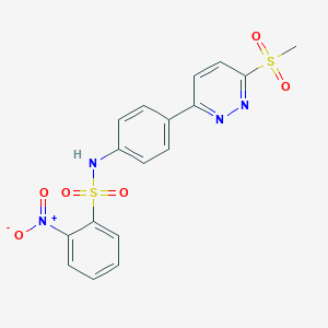 N-(4-(6-(methylsulfonyl)pyridazin-3-yl)phenyl)-2-nitrobenzenesulfonamide