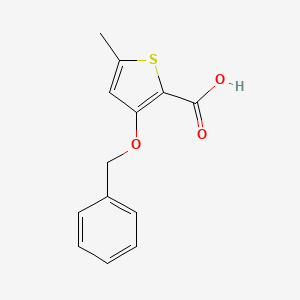 molecular formula C13H12O3S B2766321 3-(苄氧基)-5-甲基硫代吡咯烷-2-羧酸 CAS No. 113589-53-0