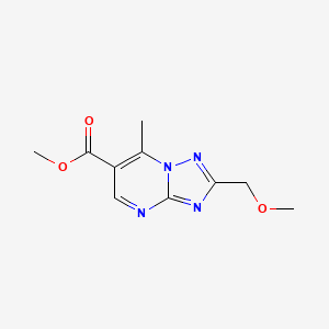 molecular formula C10H12N4O3 B2766331 甲基 2-(甲氧基甲基)-7-甲基-[1,2,4]三唑并[1,5-a]嘧啶-6-羧酸甲酯 CAS No. 1211484-10-4