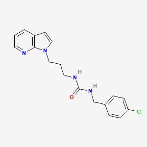 molecular formula C18H19ClN4O B2766337 1-(3-(1H-吡咯并[2,3-b]吡啶-1-基)丙基)-3-(4-氯苄基)脲 CAS No. 1797588-08-9