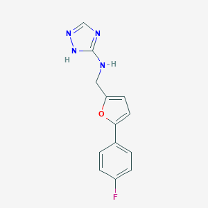 molecular formula C13H11FN4O B276634 N-{[5-(4-fluorophenyl)-2-furyl]methyl}-N-(1H-1,2,4-triazol-3-yl)amine 