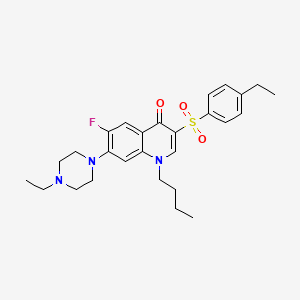 molecular formula C27H34FN3O3S B2766343 1-丁基-3-((4-乙基苯基)磺酰)-7-(4-乙基哌嗪-1-基)-6-氟喹啉-4(1H)-酮 CAS No. 892771-42-5