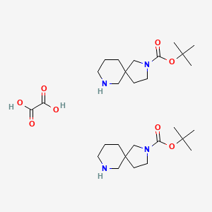 molecular formula C28H50N4O8 B2766349 叔丁基2,7-二氮杂螺[4.5]癸烷-2-羧酸酯草酸盐 CAS No. 1523606-54-3