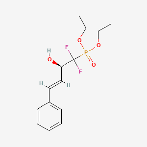 B2766350 diethyl (E)-(1,1-difluoro-2-hydroxy-4-phenylbut-3-en-1-yl)phosphonate CAS No. 1041194-07-3