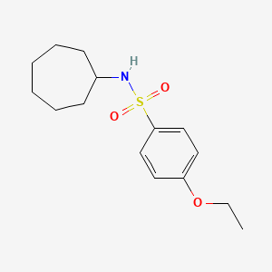 molecular formula C15H23NO3S B2766351 N-cycloheptyl-4-ethoxybenzenesulfonamide CAS No. 640714-66-5