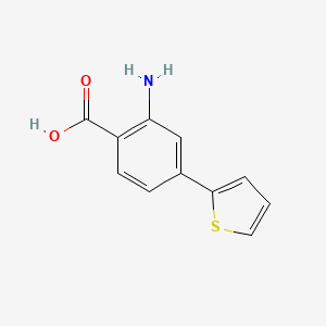 molecular formula C11H9NO2S B2766364 2-Amino-4-(thiophen-2-yl)benzoic acid CAS No. 948006-04-0