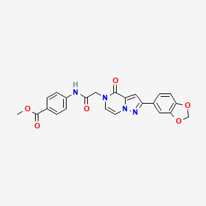 methyl 4-({[2-(1,3-benzodioxol-5-yl)-4-oxopyrazolo[1,5-a]pyrazin-5(4H)-yl]acetyl}amino)benzoate