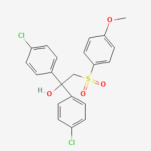 molecular formula C21H18Cl2O4S B2766372 1,1-二(4-氯苯基)-2-[(4-甲氧基苯基)磺酰基]-1-乙醇 CAS No. 337919-97-8