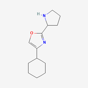 molecular formula C13H20N2O B2766374 4-环己基-2-(吡咯啉-2-基)-1,3-噁唑 CAS No. 1334148-58-1