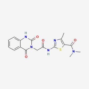 2-(2-(2,4-dioxo-1,2-dihydroquinazolin-3(4H)-yl)acetamido)-N,N,4-trimethylthiazole-5-carboxamide