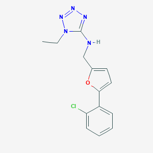 molecular formula C14H14ClN5O B276638 N-{[5-(2-chlorophenyl)furan-2-yl]methyl}-1-ethyl-1H-tetrazol-5-amine 