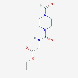 molecular formula C10H17N3O4 B2766384 Ethyl 2-[(4-formylpiperazine-1-carbonyl)amino]acetate CAS No. 1023021-15-9