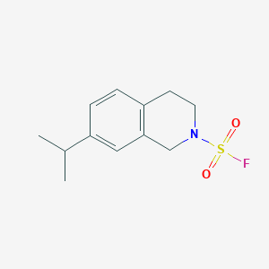 molecular formula C12H16FNO2S B2766389 7-Propan-2-yl-3,4-dihydro-1H-isoquinoline-2-sulfonyl fluoride CAS No. 2411314-41-3